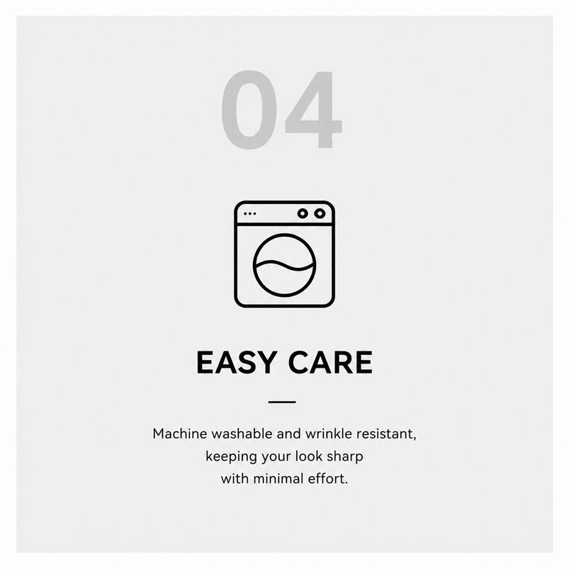 Machine washable wrinkle resistant suit for easy everyday care