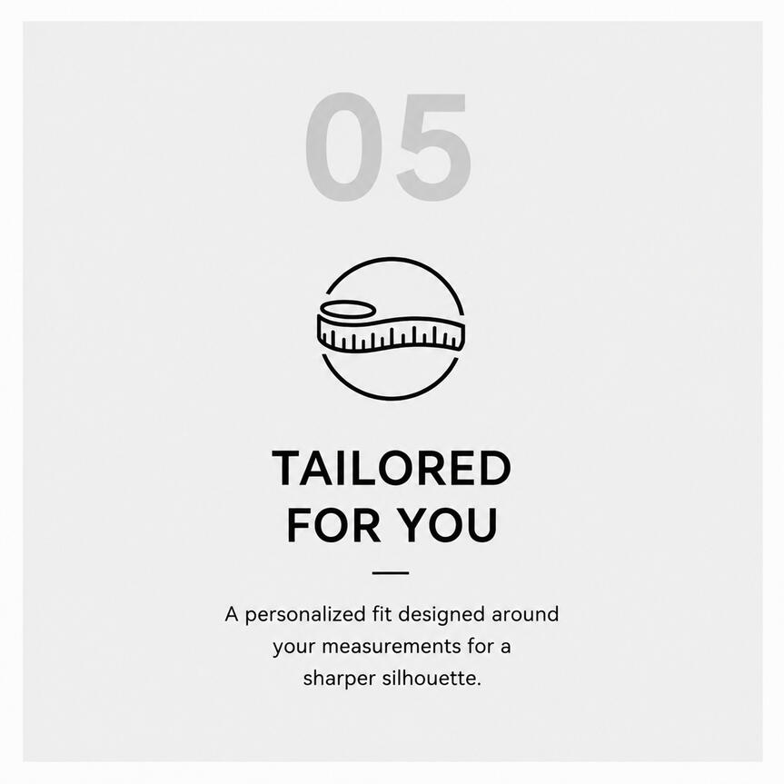 Custom tailored suit designed for your perfect fit